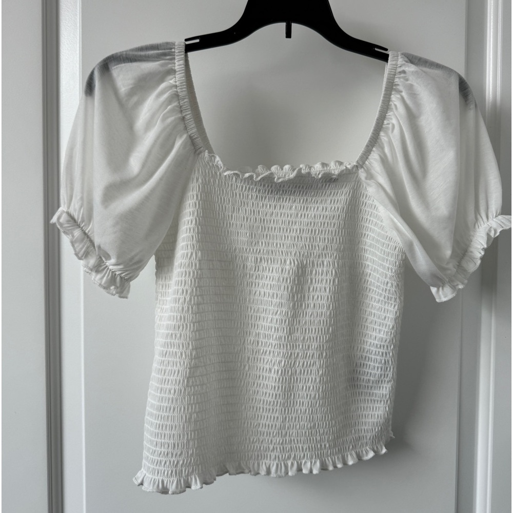 Vero Moda white top with elastic bodice
